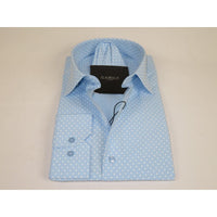 Men Shirt Hankie CASILA Turkey Cotton Blend 501920-06 Blue Polka Dots