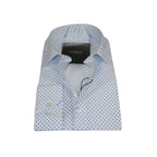 Men Shirt Hankie By CASILA Turkey Cotton Blend 501920-07 Royal Blue Polka Dots