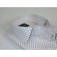 Men's Shirt Hankie CASILA Turkey Cotton Blend 501920-08 Burgundy Polka Dots