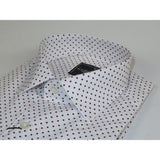 Men's Shirt Hankie CASILA Turkey Cotton Blend 501920-08 Burgundy Polka Dots