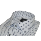 Mens Shirt Hankie CASILA Turkey Cotton Blend 501920-09 navy Polka Dots