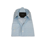 Mens Shirt Hankie CASILA Turkey Cotton Blend Long Sleeves 501970-06 Blue Dots