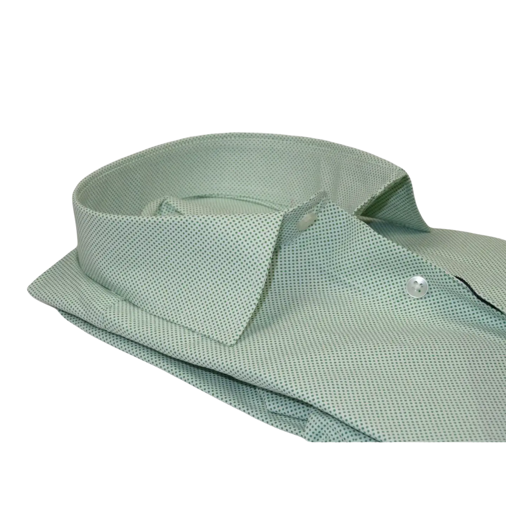 Men's Shirt, Hankie CASILA Turkey Cotton Blend 501970-07 Polka Dots Green
