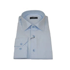 Men's Shirt CASILA Turkey Cotton Blend Long Sleeves 501990-12 Blue Pin Dots