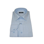 Men's Shirt CASILA Turkey Cotton Blend Long Sleeves 501990-24 Blue Twill Texture