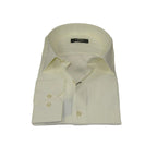 Men's Shirt By CASILA Turkey Cotton Blend Long Sleeves 502000-14 Solid Ivory
