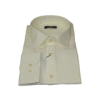 Men's Shirt By CASILA Turkey Cotton Blend Long Sleeves 502000-14 Solid Ivory