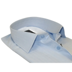 Men's Shirt, Hankie CASILA Turkey Cotton Blend 502020-10 Blue Herringbone