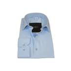 Men's Shirt, Hankie CASILA Turkey Cotton Blend 502020-10 Blue Herringbone