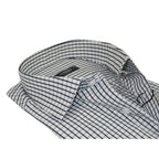 Men's Shirt By CASILA Turkey Cotton Blend Long Sleeves 502050-02 White Checker