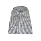 Men's Shirt By CASILA Turkey Cotton Blend Long Sleeves 502050-02 White Checker