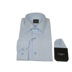 Men's Shirt, Hankie CASILA Turkey Cotton Blend Long Sleeves 502050-08 Blue Pique