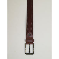 Men's Belt By PICCODER Turkey Genuine Leather Stitched 5021 Brown