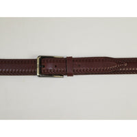 Men's Belt By PICCODER Turkey Genuine Leather Stitched 5021 Brown