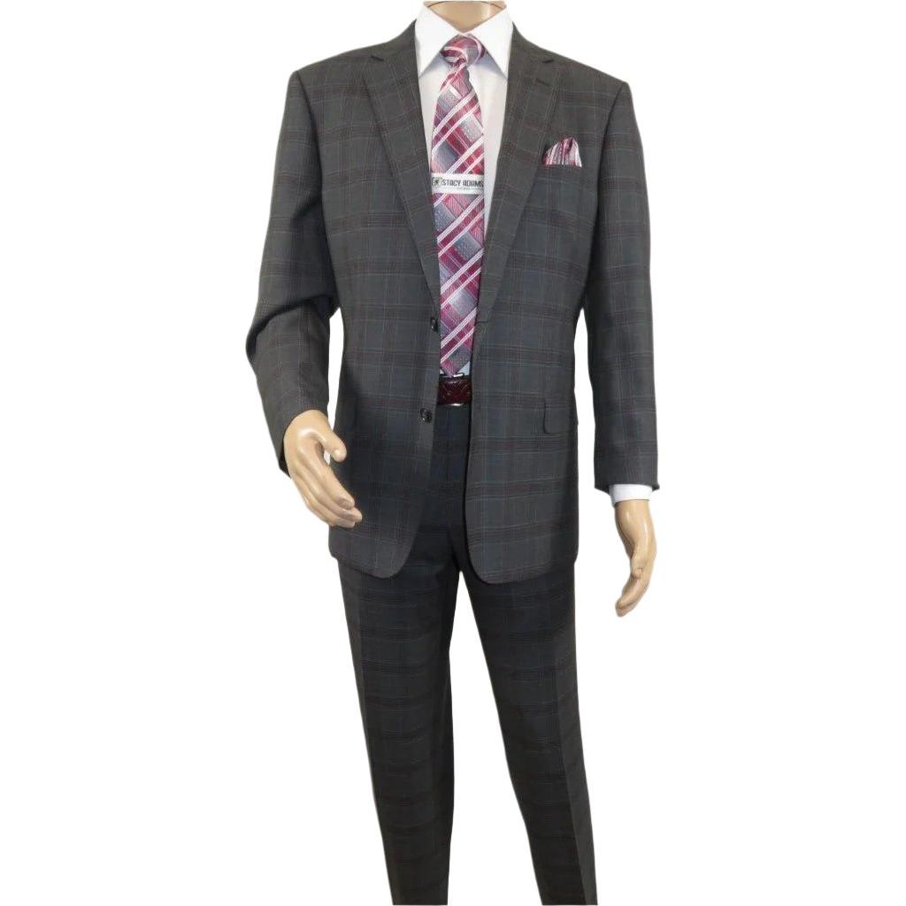 Men Renoir Suit Super 140 Wool Side Vent Classic Fit English Plaid