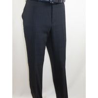 Men Renoir Suit Super 140 Wool Side Vent Slim Fit English Plaid 559-3 Navy Blue