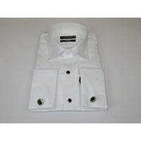 Men's Makrom Turkey Formal Tuxedo Shirt Cotton Lay-down  5676-420 White