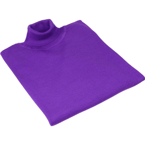 Men PRINCELY Turtle neck Sweater From Turkey Merino Wool 1011-80 Lt Purple