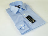 Men's Shirt Christopher Lena PROPER 100% Cotton Wrinkle Free p720ttsr Blue Slim