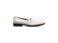 Stacy Adams Ferdinand Moc Toe Bit Slip On Dressy Men's Shoes White 25455-100