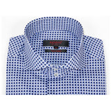 Men Dress Shirts AXXESS Turkey 100% Egyptian Cotton 223-21 Blue Circle polka dot