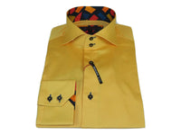 Mens Sports Dress Shirts By AXXESS Turkey 100% Egyptian Cotton 322-23 Gold