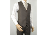 Men Suit BERLUSCONI Turkey 100% Italian Wool Super 180's 3pc Vested #Ber6 Brown