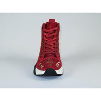 Mens High Top Shoes By FIESSO AURELIO GARCIA,Spikes Rhine stones 2412 Red