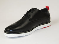 Mens Tayno Dressy oxford Sneaker Soft Leather Comfortable Cushion Breezy Black