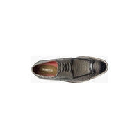 Men's Stacy Adams Fanelli Modified Wingtip Oxford  Shoes Ostrich Gray 25536-020