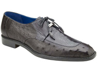 Belvedere Men's Shoes Bolero Genuine Ostrich Leg and Ostrich Quill Gray R43