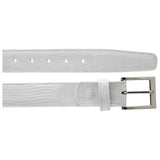 Men's Belvedere Genuine Lizard Belt Style 2003 Adjustable size upto 44 In. White