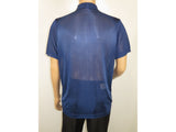 Mens Polo Shirt Slinky Sheer Short Sleeves Soft Touch Stacy Adams 57006 Navy