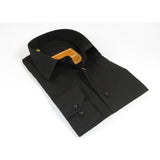 Men 100% Cotton Sport Shirt CIERO MONTERO Turkey Dress/Casual #18047-015 Black