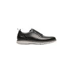 25662-001 Stacy Adams Sync Plain Toe Elastic Lace Up Sneaker Shoes Leather Black