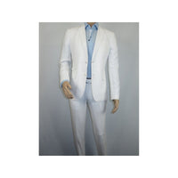 Men Premium 100% Linen Cocktail Suit by INSERCH Breathable and cool SU880 White
