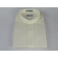 Men Formal pastor shirt Classix Banded Collar less Hidden Button Front M08 Ivory