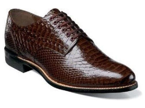 Stacy Adams Madison Anaconda Print Leather Mens Shoes Brown Biscuit  00055-200