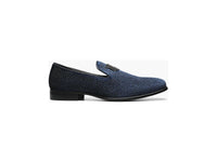 Stacy Adams Men Shoes Swagger Studded Slip On Satin Navy Formal 25228-410