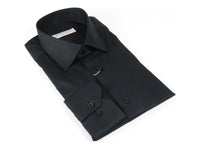 Mens 100% Italian Sheen Cotton Shirt High Quality SORRENTO Turkey 1131 Black
