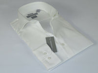 Men's Dress Shirt Christopher Lena 100% Cotton Wrinkle Free C507RSSR Ecru Slim
