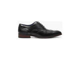 Men's Stacy Adams Kaine Wingtip Oxford Shoes Leather Black 25569-001