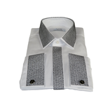 Men CEREMONIA Formal Shirt Rhinestone 100% Cotton Turkey #stn 13 tsb white Fancy