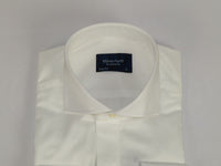 Men Sateen Cotton Blend Shirt Manschett Quesste Turkey Slim Fit 4130-02 Ivory