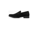 Men's Stacy Adams Pelton Moc Toe Slip On Work Shoes Black Suede 25601-008