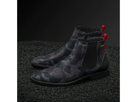 Men TAYNO Chelsea Chukka Micro Suede Soft Comfortable Boot Victorian Black Gray