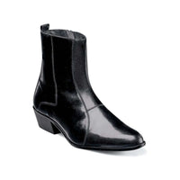 Men's Stacy Adams Santos Side Zip Boot Soft Leather Black 24855-001
