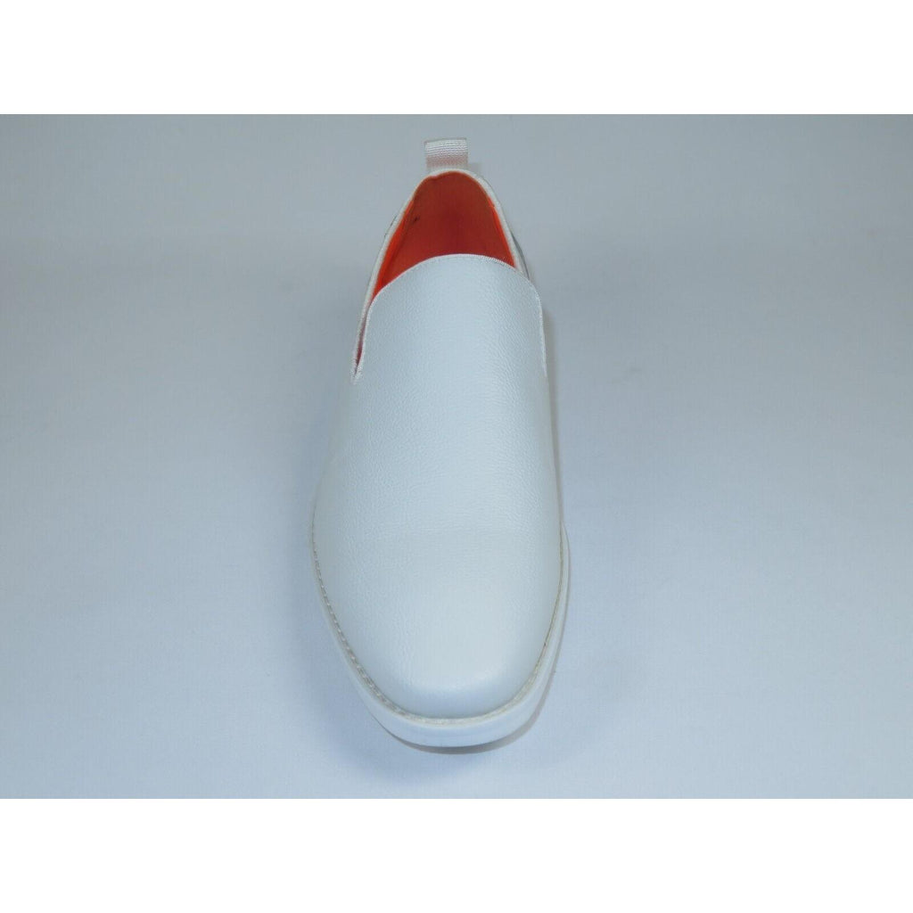 Men Tayno Dressy Casual Soft Leather Comfortable Slip on Loafer #ALPHA L White