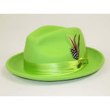 Men Bruno Capelo Hat Australian Wool soft Crushable Fedora Giovani Un131 Lime
