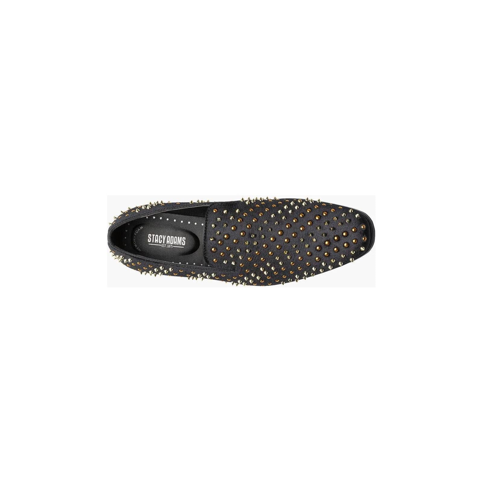 Stacy Adams Sabert Colorful Spike And Stud Slip On Black Multi 25612-009